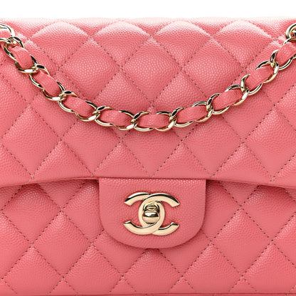 Chanel Caviar Quilted Small Double Flap Pink 10 of 11