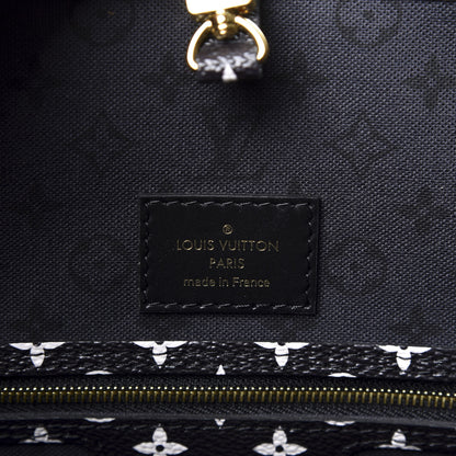 Louis Vuitton Monogram Giant Crafty Neverfull MM Creme Rouge Black 7 of 9