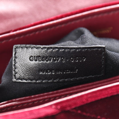 Saint Laurent Velvet Y Quilted Monogram Toy Loulou Crossbody Bag French Burgundy 7 of 10