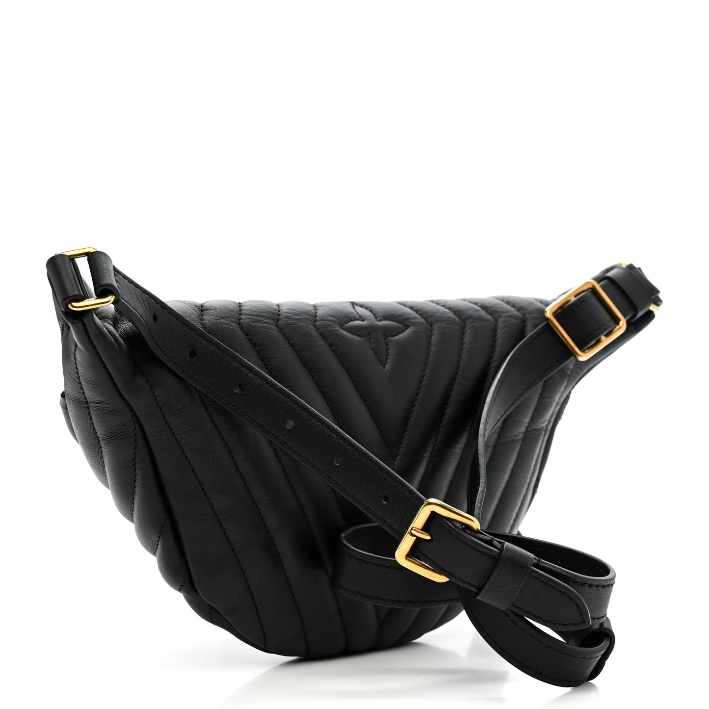 Calfskin Quilted New Wave Bumbag Black