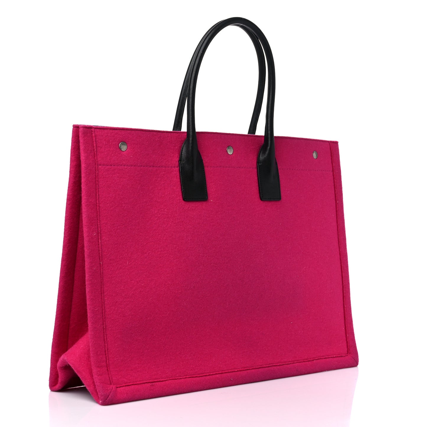 Wool Rive Gauche Tote Fuchsia