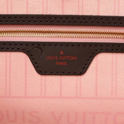 Louis Vuitton Damier Ebene Neo Neverfull MM Rose Ballerine 8 of 11