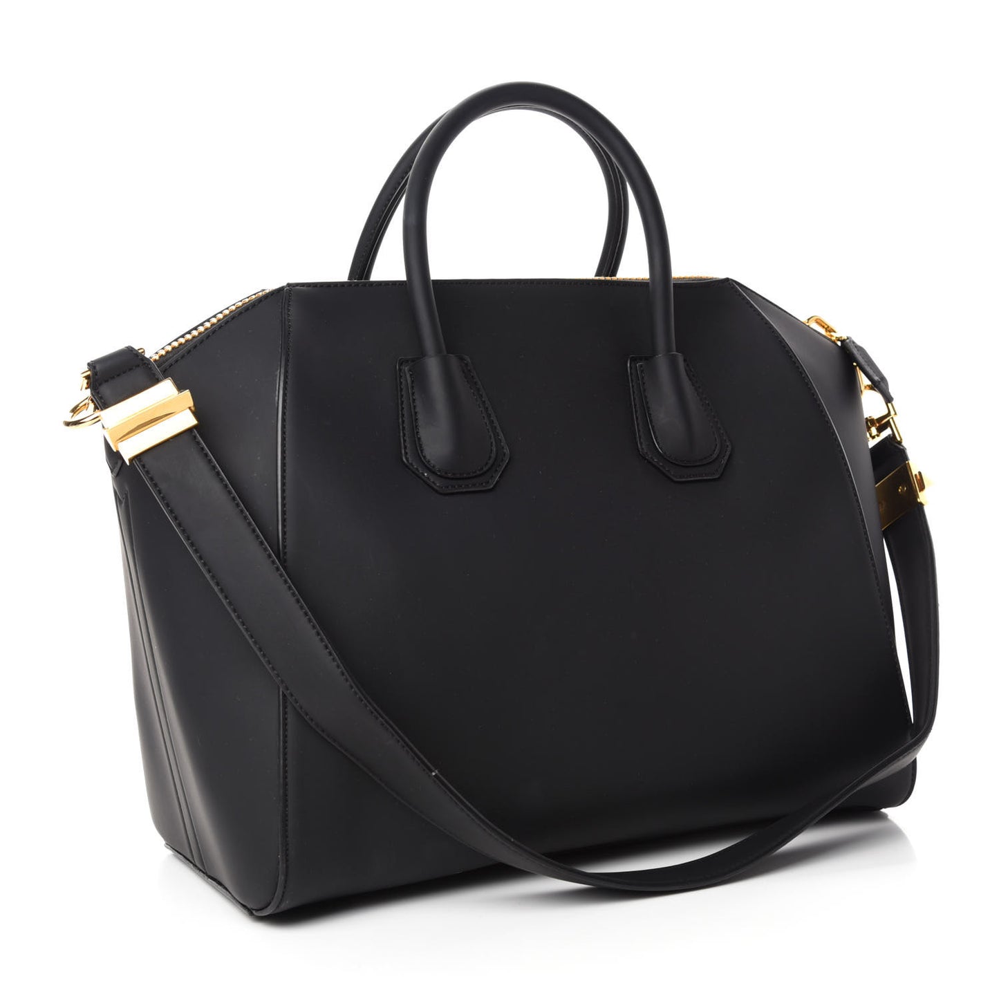 Rubber Effect Calfskin Medium Antigona Black