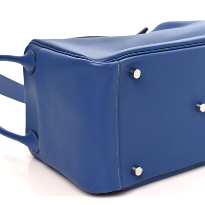 Hermes Swift Epsom Lindy 30 Tressage De Cuir Bleu Brighton Bleu Sapphire Capucine 9 of 10