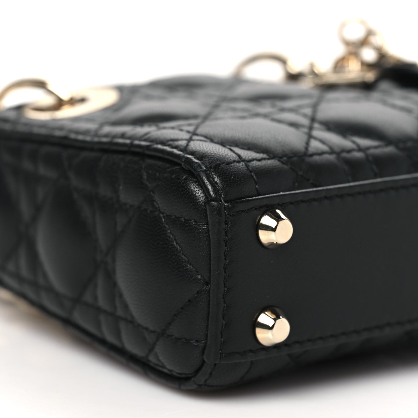 Lambskin Cannage Micro Lady Dior Black