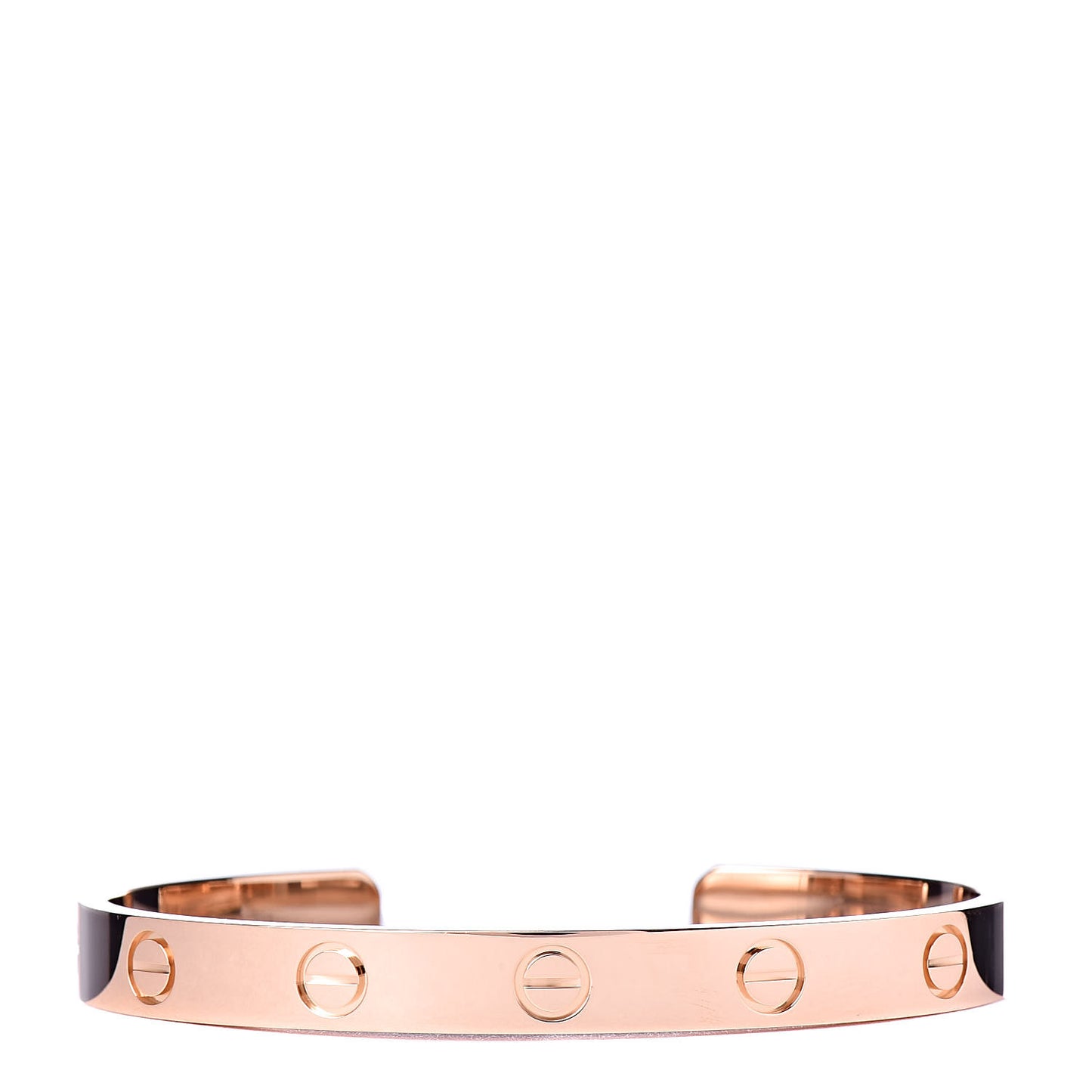 18K Pink Gold LOVE Cuff Bracelet 16