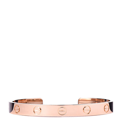 Cartier 18K Pink Gold LOVE Cuff Bracelet 16 1 of 6