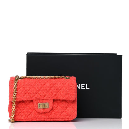 Chanel Tweed Quilted 2.55 Reissue Mini Flap Coral 13 of 13