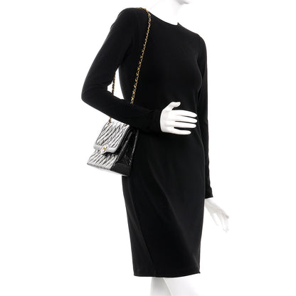 Chanel Lambskin Quilted Medium Double Flap Black 2 of 9