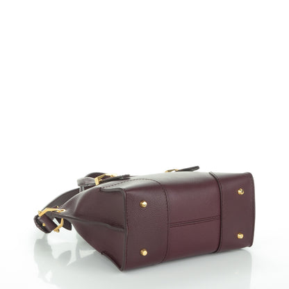 Alexander McQueen Grained Calfskin Small Legend Satchel Bordeaux 4 of 7