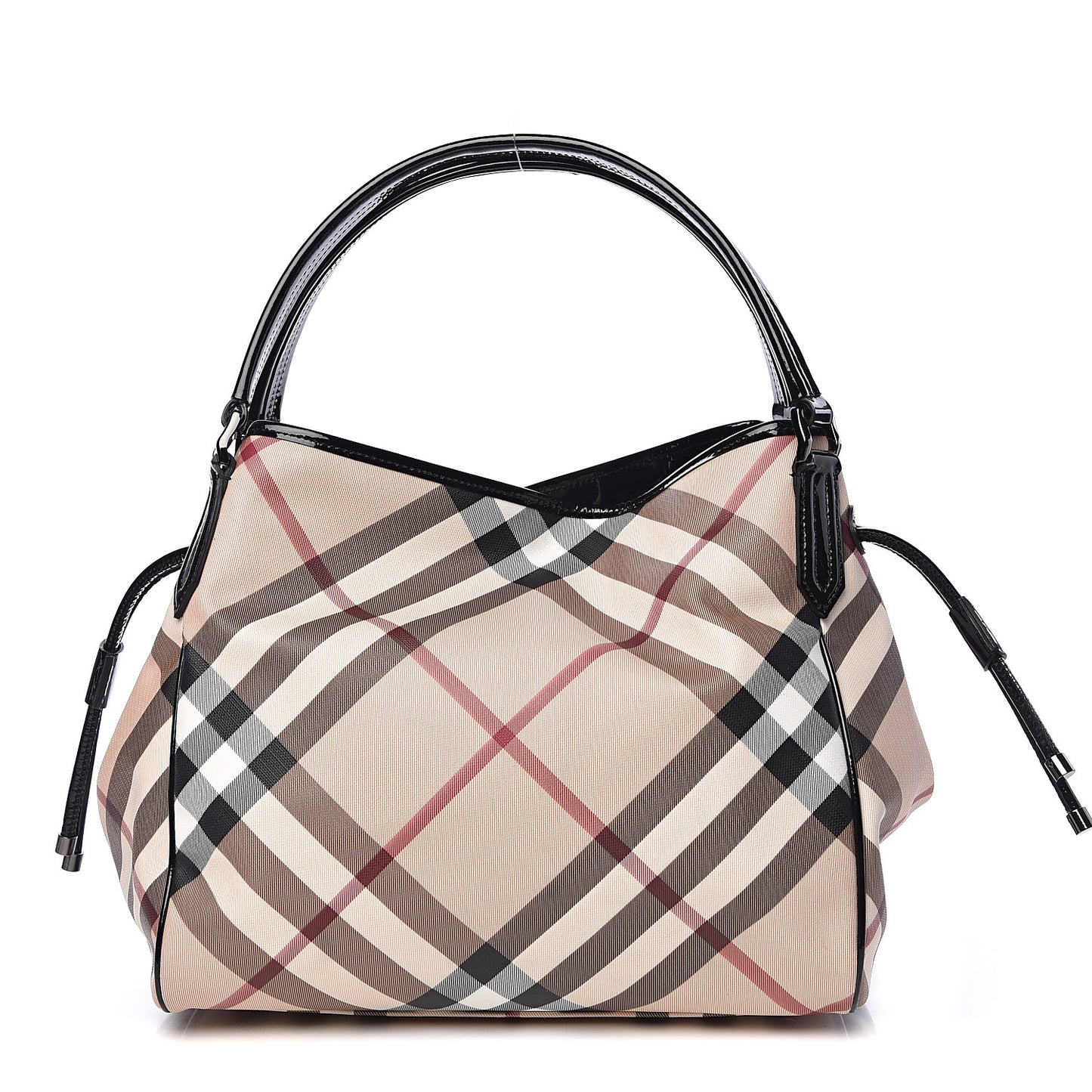 Patent Nova Check Small Bilmore Tote Black