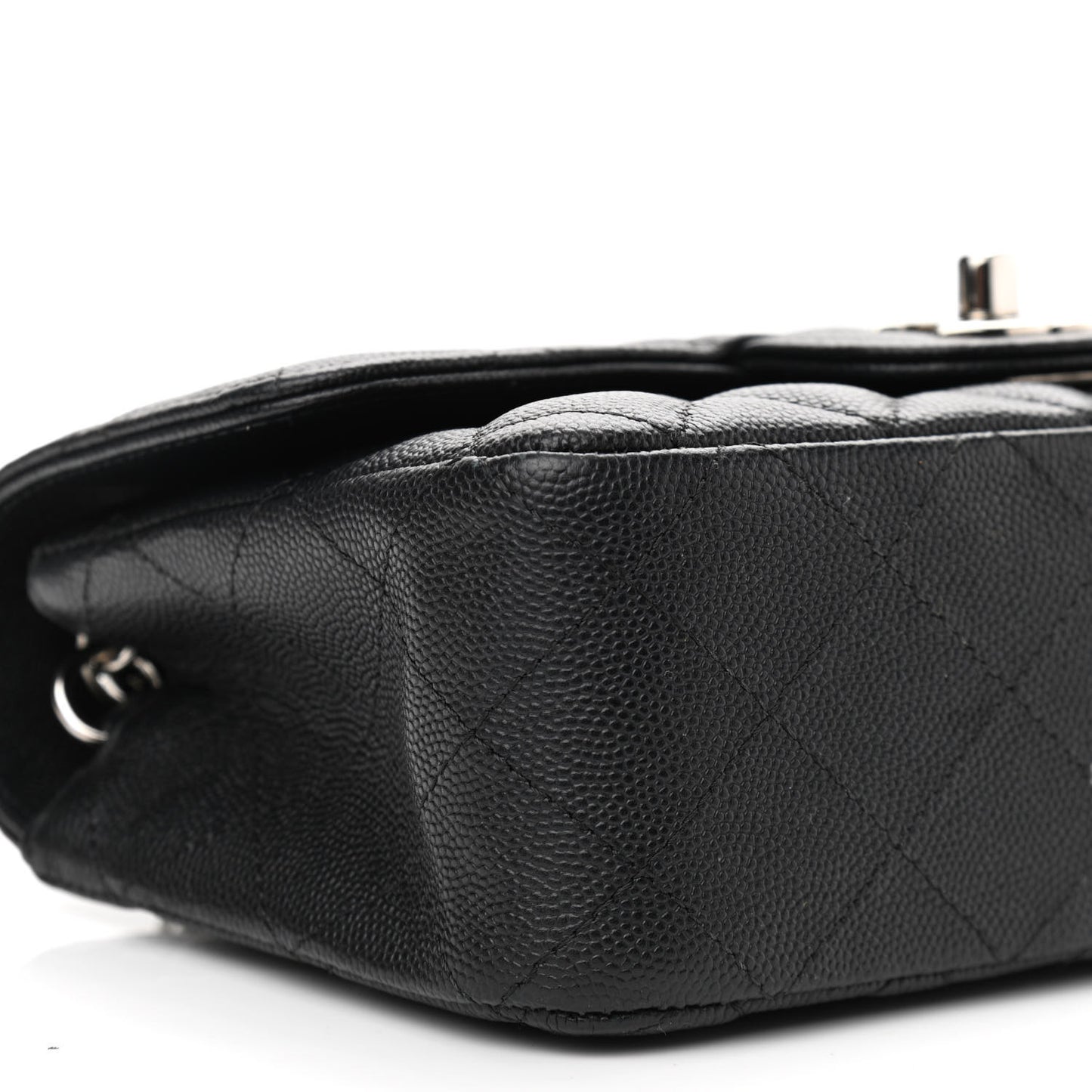 Caviar Quilted Mini Rectangular Flap Black