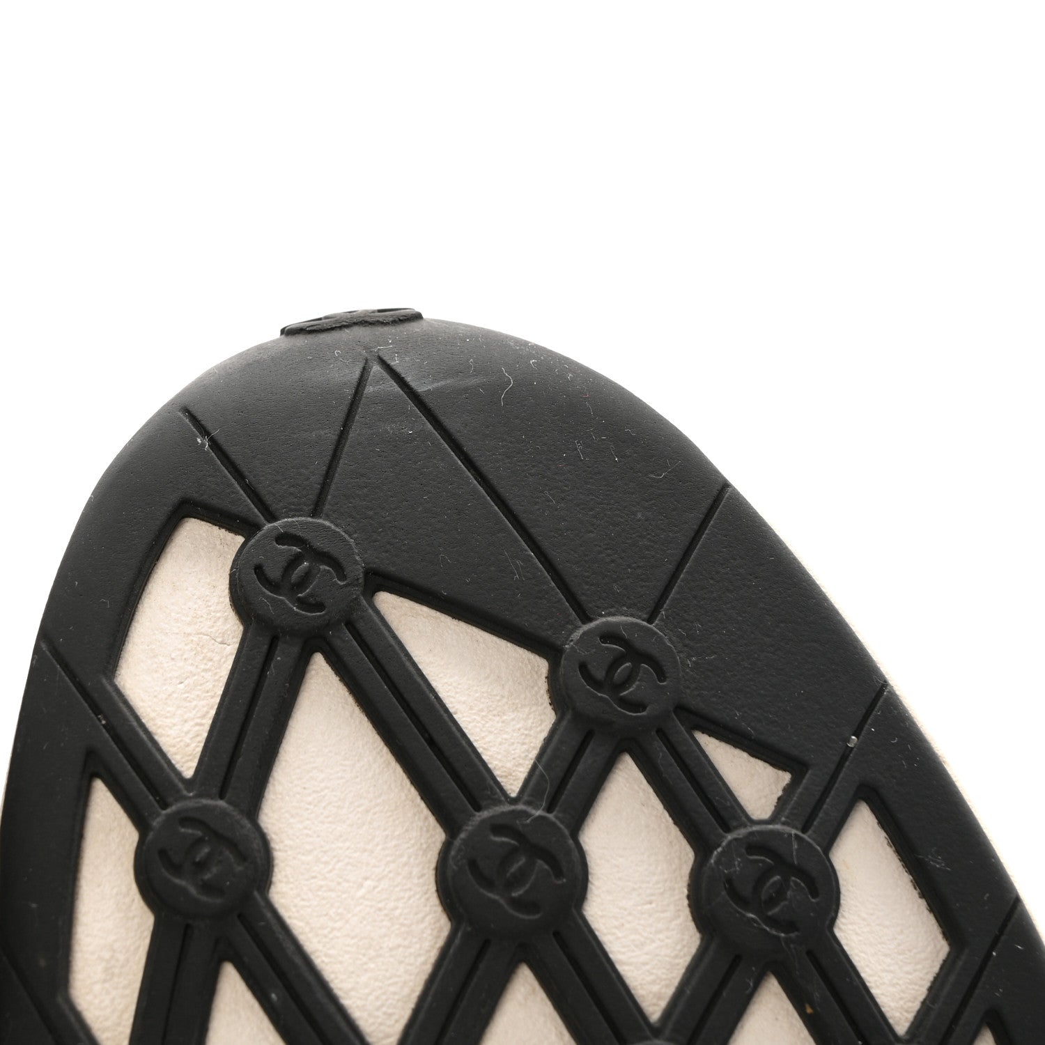 Chanel Calfskin Mesh Lycra Suede Womens Logo Sneakers 41 Black 9 of 11