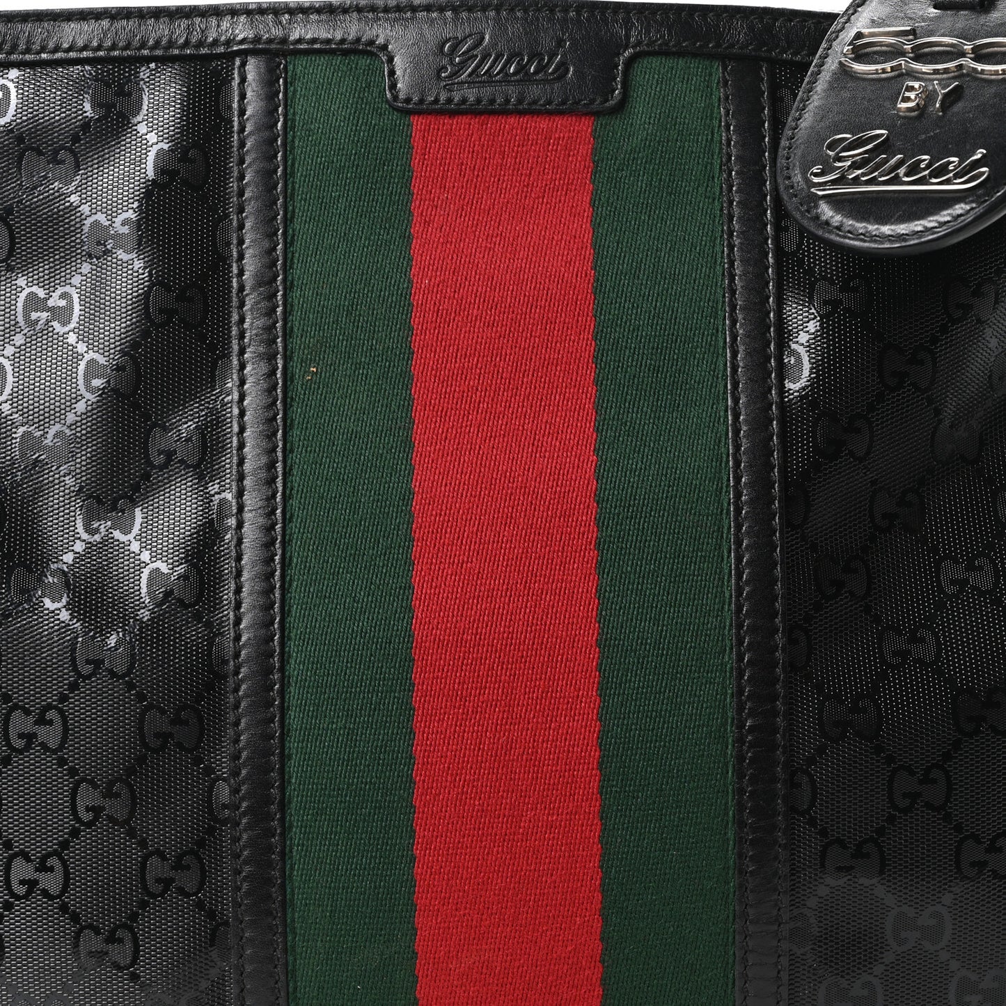 Imprime Monogram Web Medium 500 by Gucci Flat Messenger Bag Black