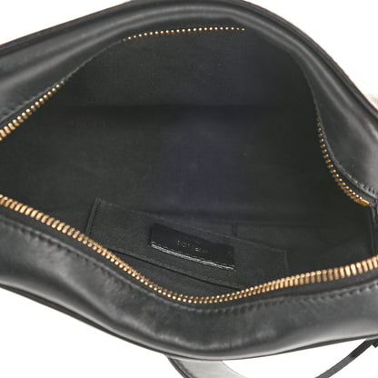 Fendi Glazed Fabric Vitello Century F is Fendi FF 1974 Stamp Patch Camera Case Mogano Panna Black 5 of 11