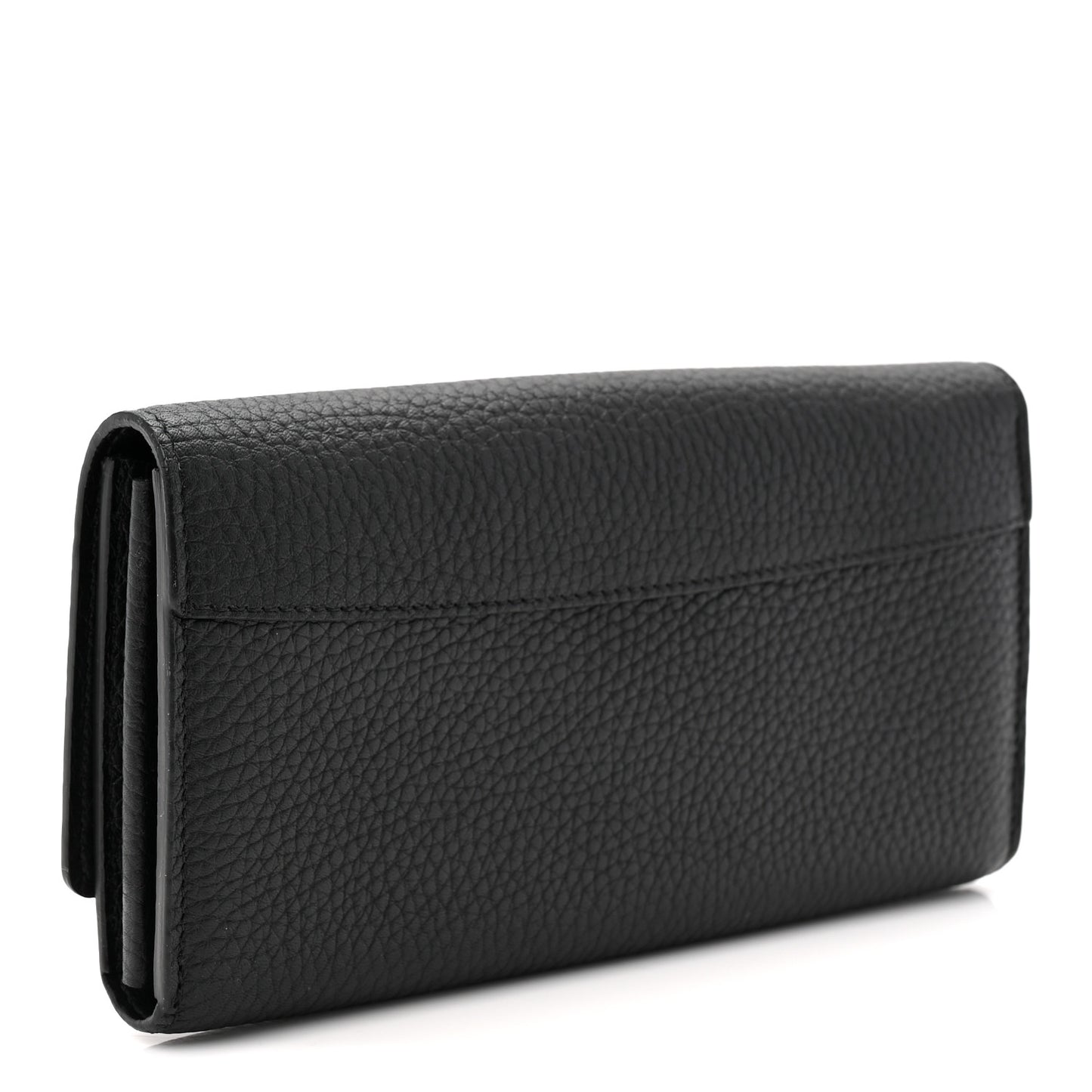 Taurillon Mechanical Flowers Smile Capucines Wallet Black