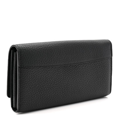 Louis Vuitton Taurillon Mechanical Flowers Smile Capucines Wallet Black 3 of 7