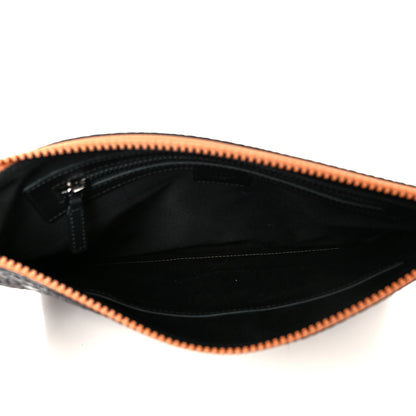 MCM Visetos Medium Stark Wristlet Pouch Black Cognac 5 of 9