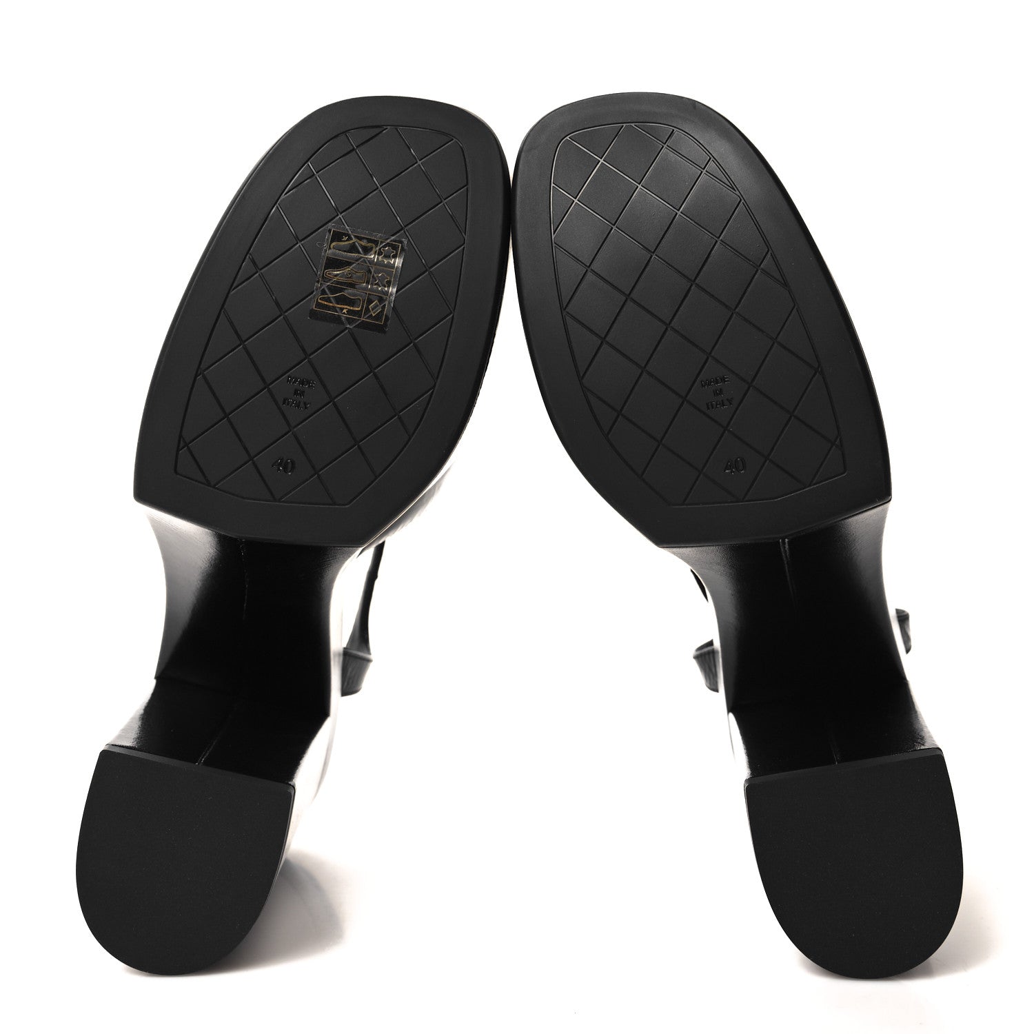 Chanel Calfskin CC Platform Sandals 40 Black 5 of 8