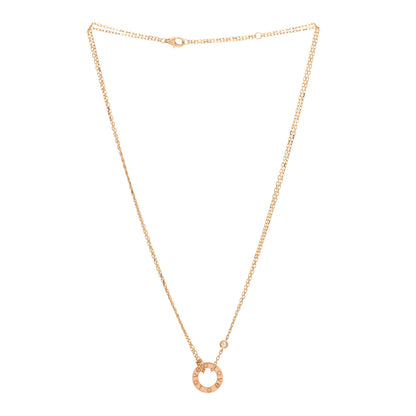 Cartier 18K Yellow Gold 2 Diamond LOVE Necklace 3 of 5