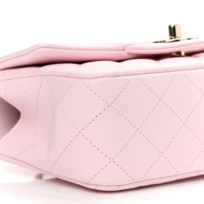 Chanel Lambskin Quilted Mini Top Handle Rectangular Flap Light Pink 9 of 10