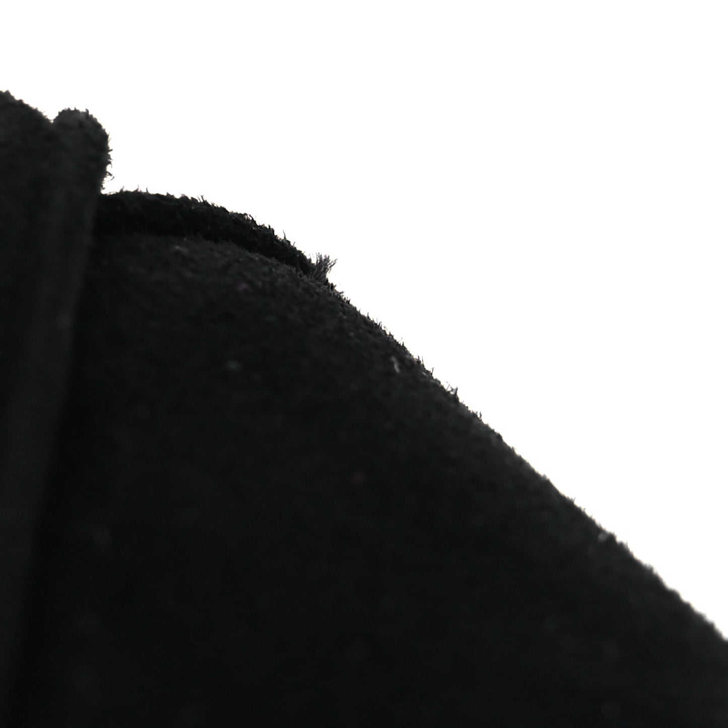 Suede Calfskin Peep Toe Wedge Sandals 40.5 Black