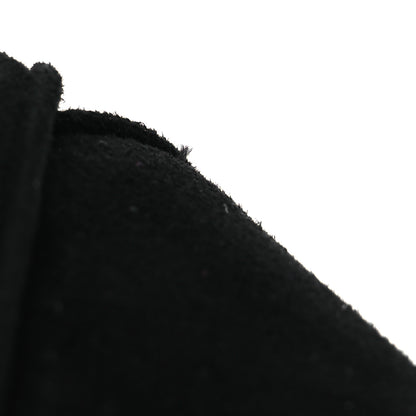 Chanel Suede Calfskin Peep Toe Wedge Sandals 40.5 Black 11 of 14