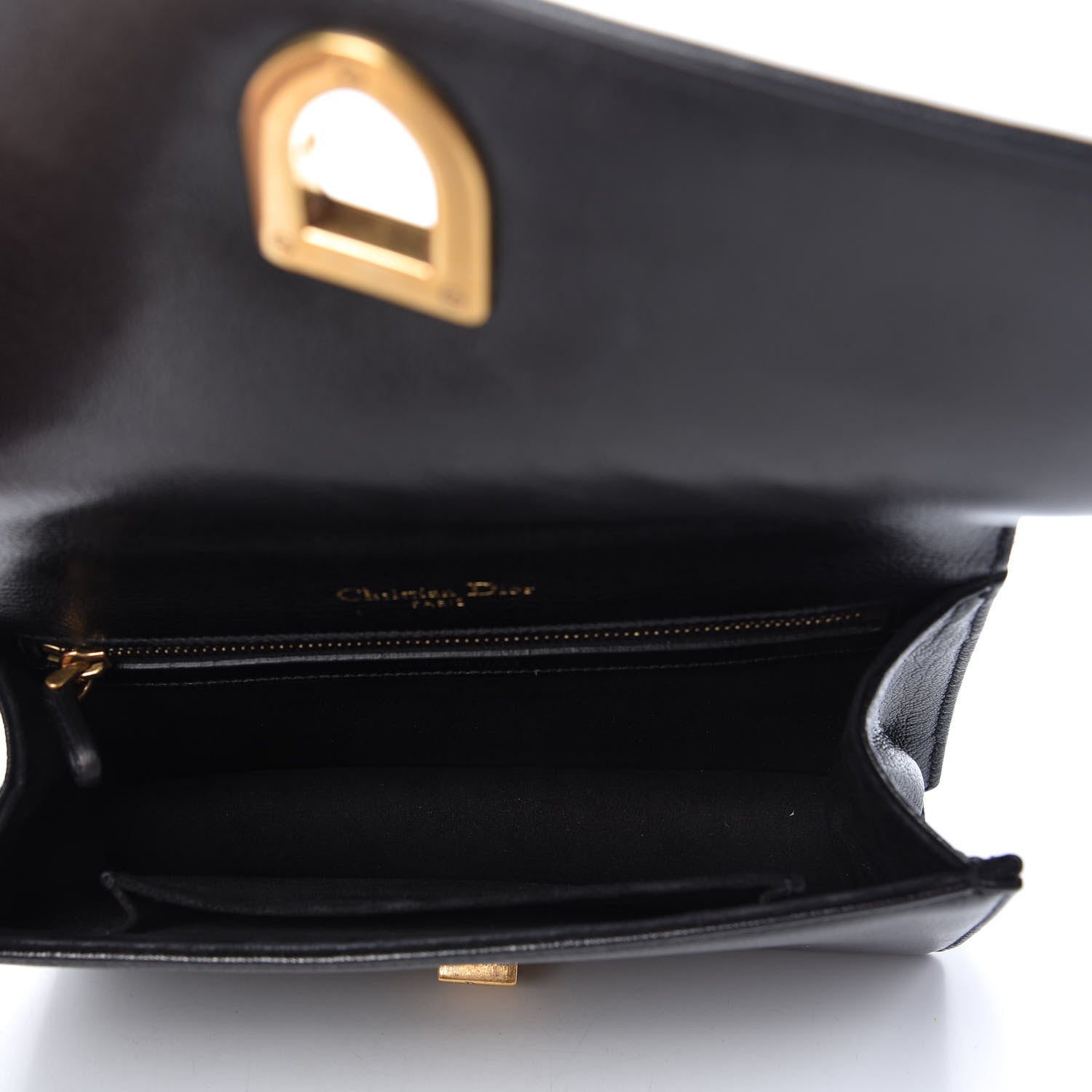 Christian Dior Calfskin Studded Small Diorama Flap Bag Black Multicolor 5 of 13