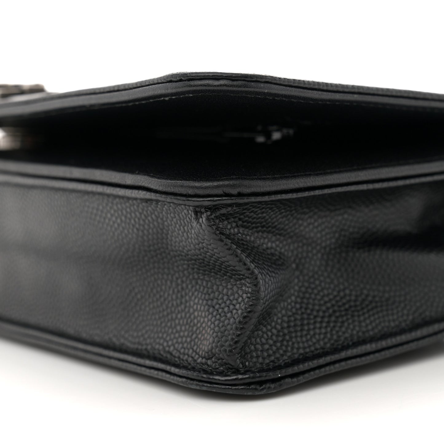 Caviar Quilted Boy Wallet On Chain WOC Black