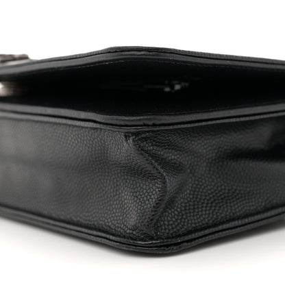 Chanel Caviar Quilted Boy Wallet On Chain WOC Black 11 of 14