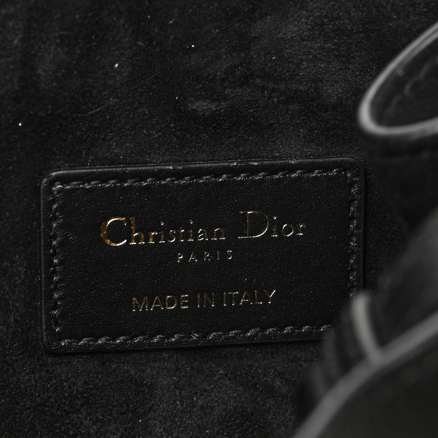 Christian Dior Calfskin CD Embossed Medium C'est Chain Bucket Bag Black 6 of 9