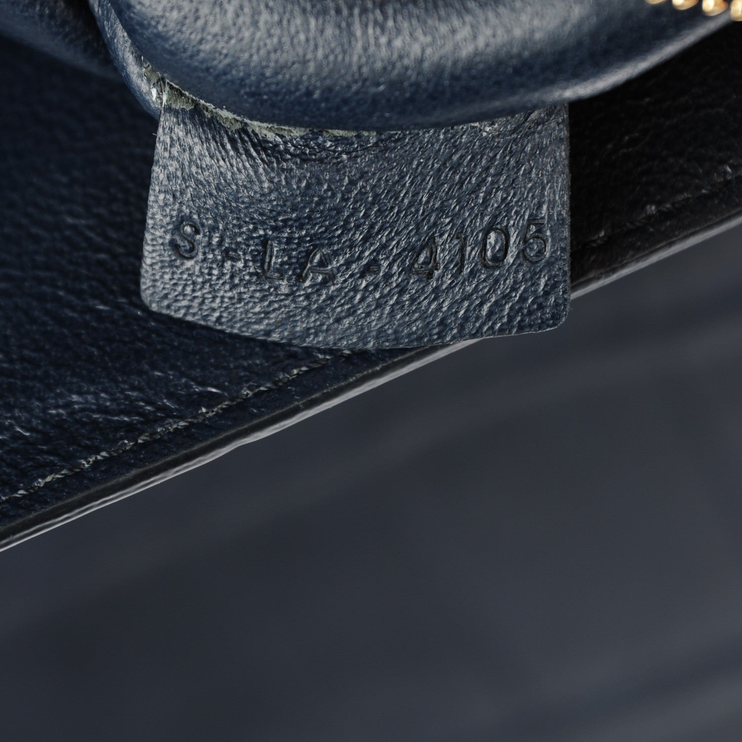 Celine Crocodile Embossed Nubuck Small Belt Cabas Phantom Navy Blue 7 of 7