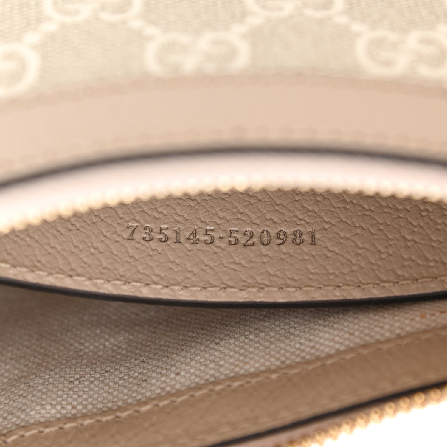 Gucci GG Supreme Monogram Textured Dollar Calfskin Small Ophidia Hobo Beige Mystic White Oatmeal 6 of 8