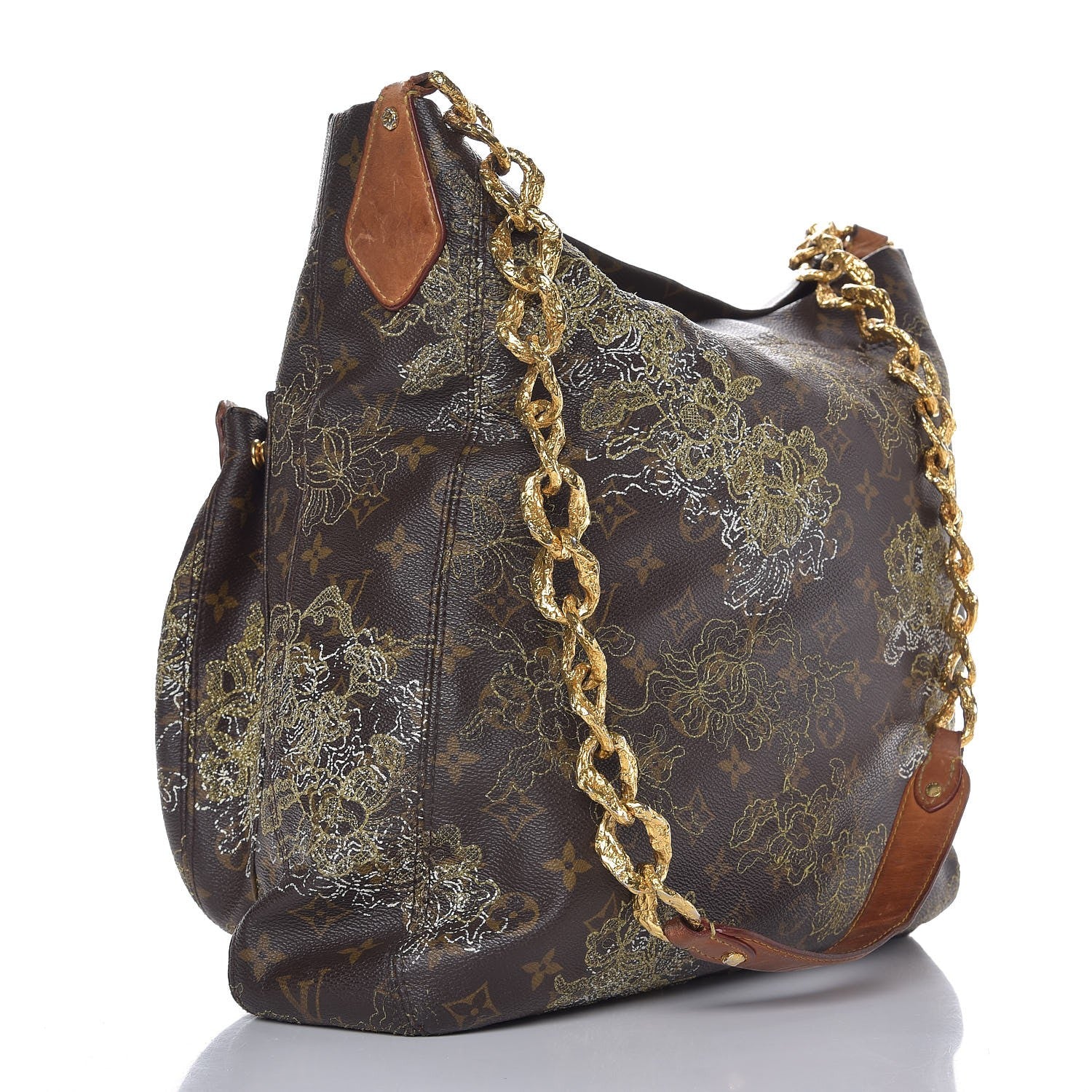 Louis Vuitton Monogram Dentelle Fersen Gold 3 of 18