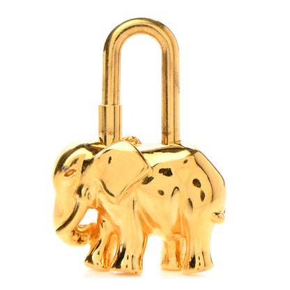 Hermes Permabrass Elephant Cadena Lock Gold 1 of 3