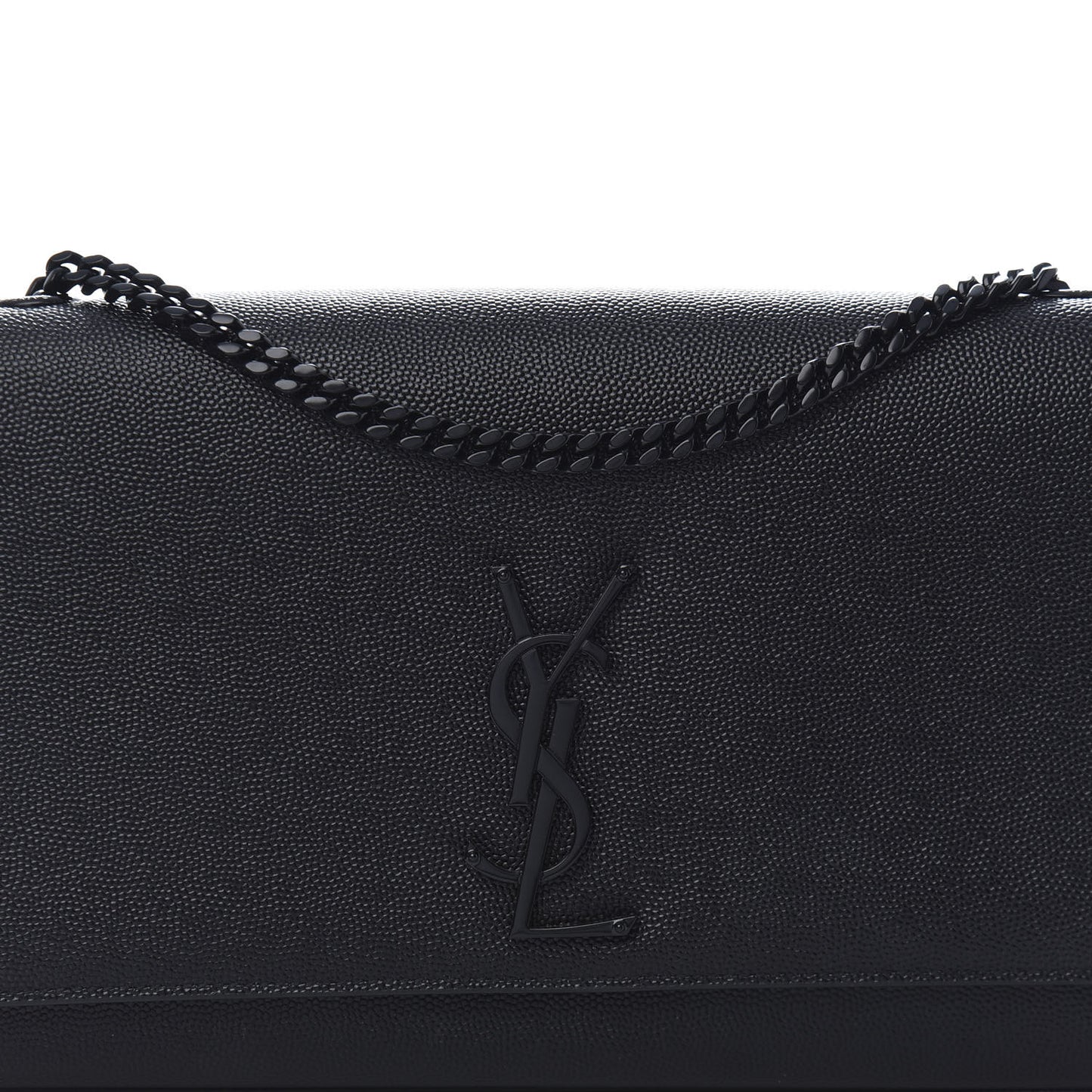 Grain De Poudre Medium Classic Monogram Kate Satchel Black