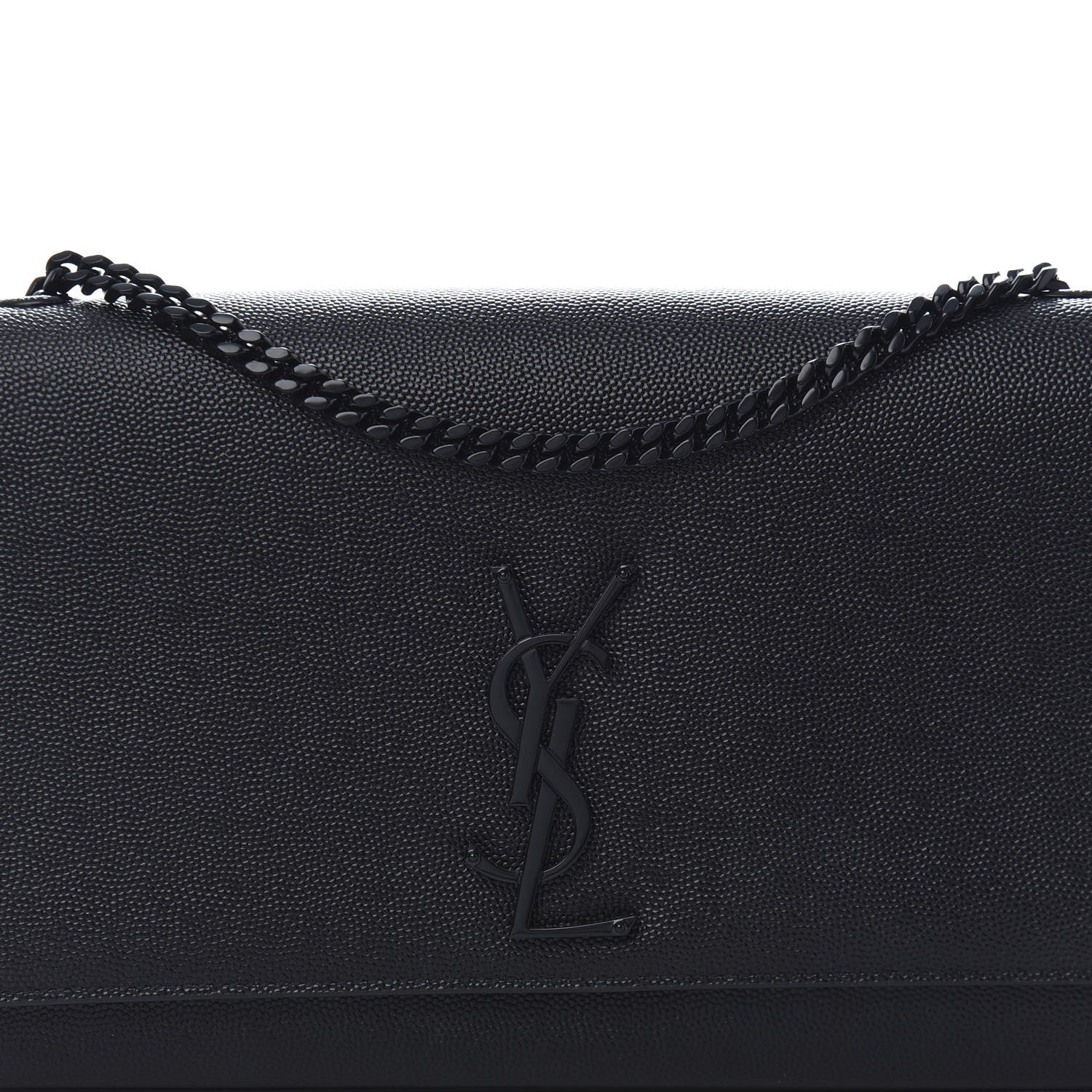 Saint Laurent Grain De Poudre Medium Classic Monogram Kate Satchel Black 10 of 10