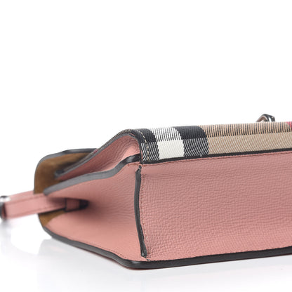 Burberry Derby Calfskin House Check Small Macken Crossbody Bag Dusty Rose 5 of 10