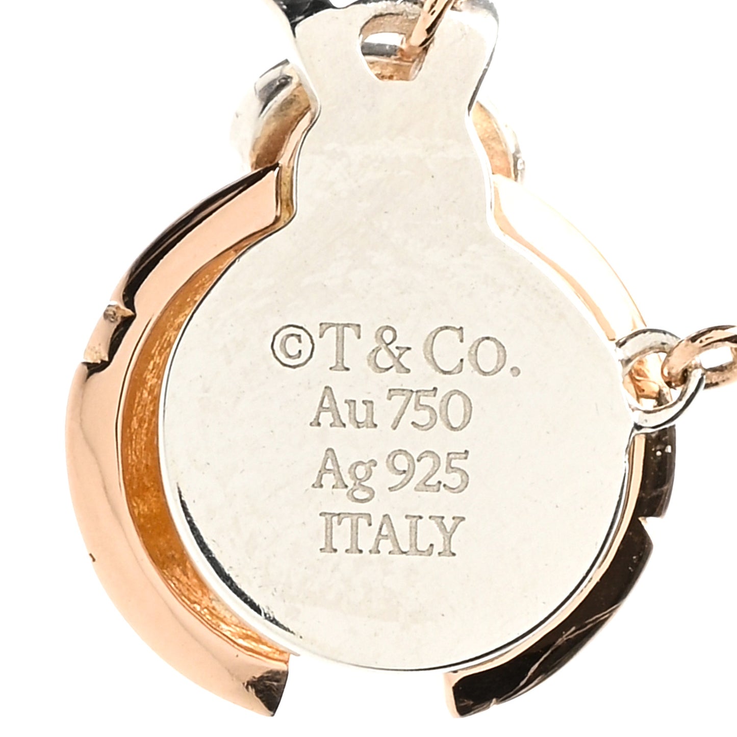 18K Rose Gold Sterling Silver Return to Tiffany Love Bugs Ladybug Pendant Necklace