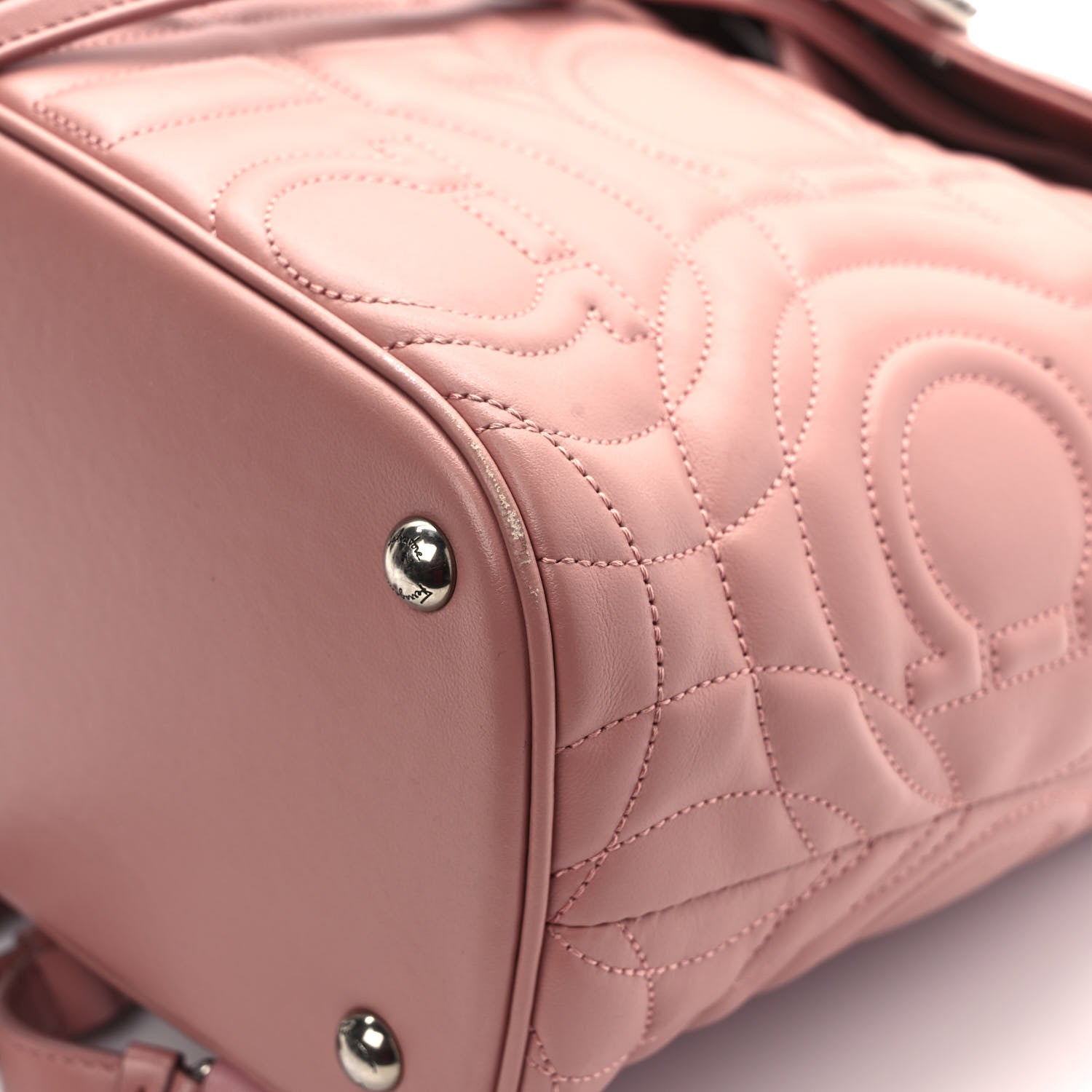 Salvatore Ferragamo Calfskin Quilted Gancini Backpack Antique Rose 10 of 10