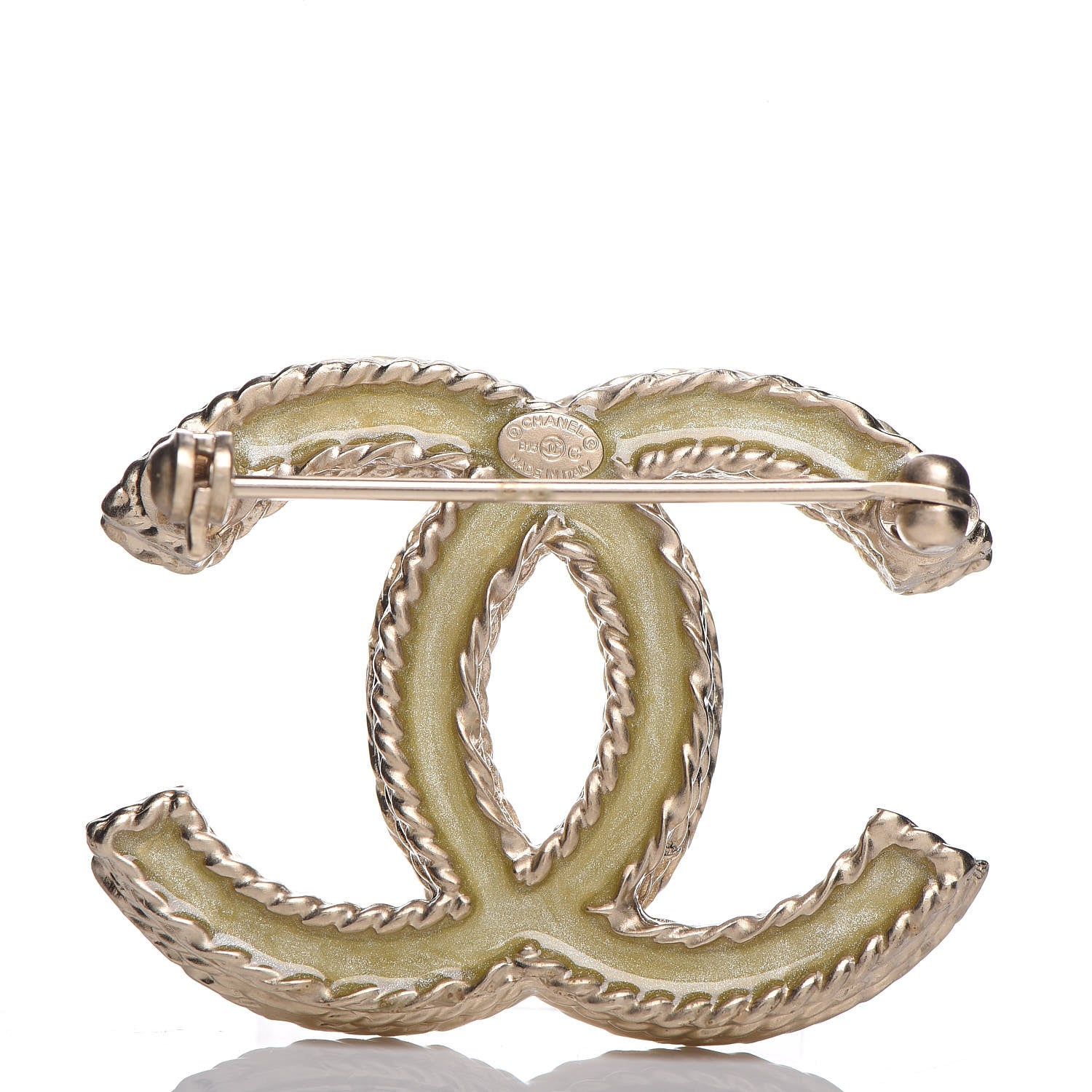 Chanel Crystal CC Brooch Gold 3 of 5