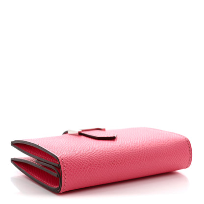 Hermes Epsom Mini Bearn Wallet Rose Azalee 4 of 8