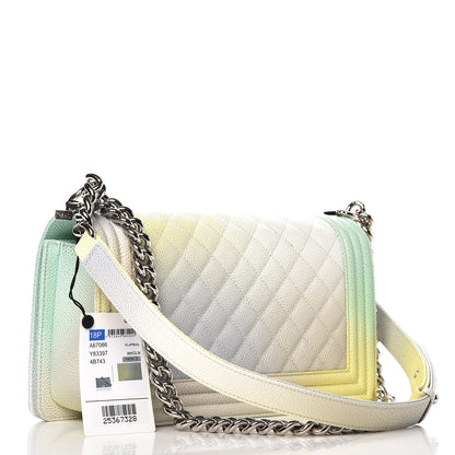 Chanel Caviar Quilted Medium Rainbow Boy Flap Multicolor 3 of 8