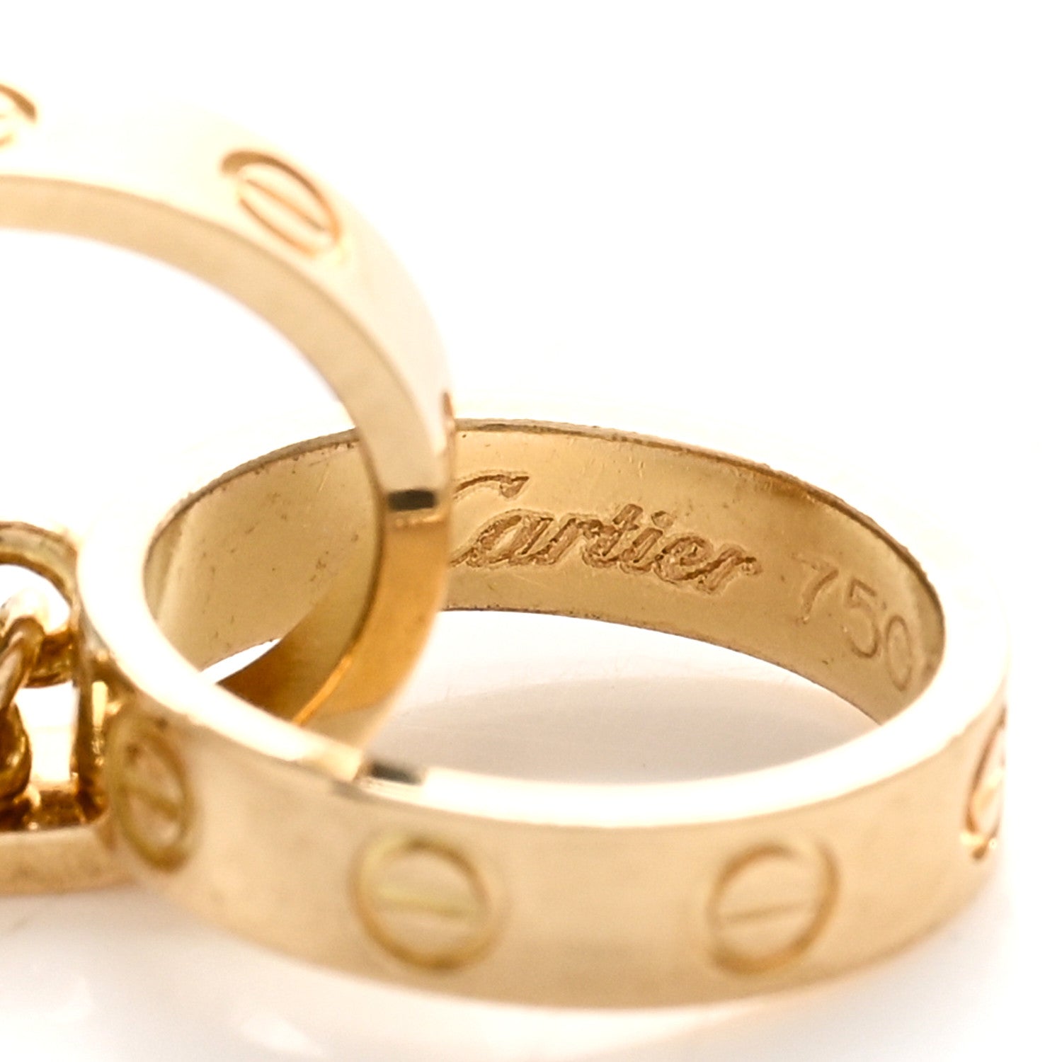 Cartier 18K Yellow Gold Interlocking LOVE Necklace 4 of 4