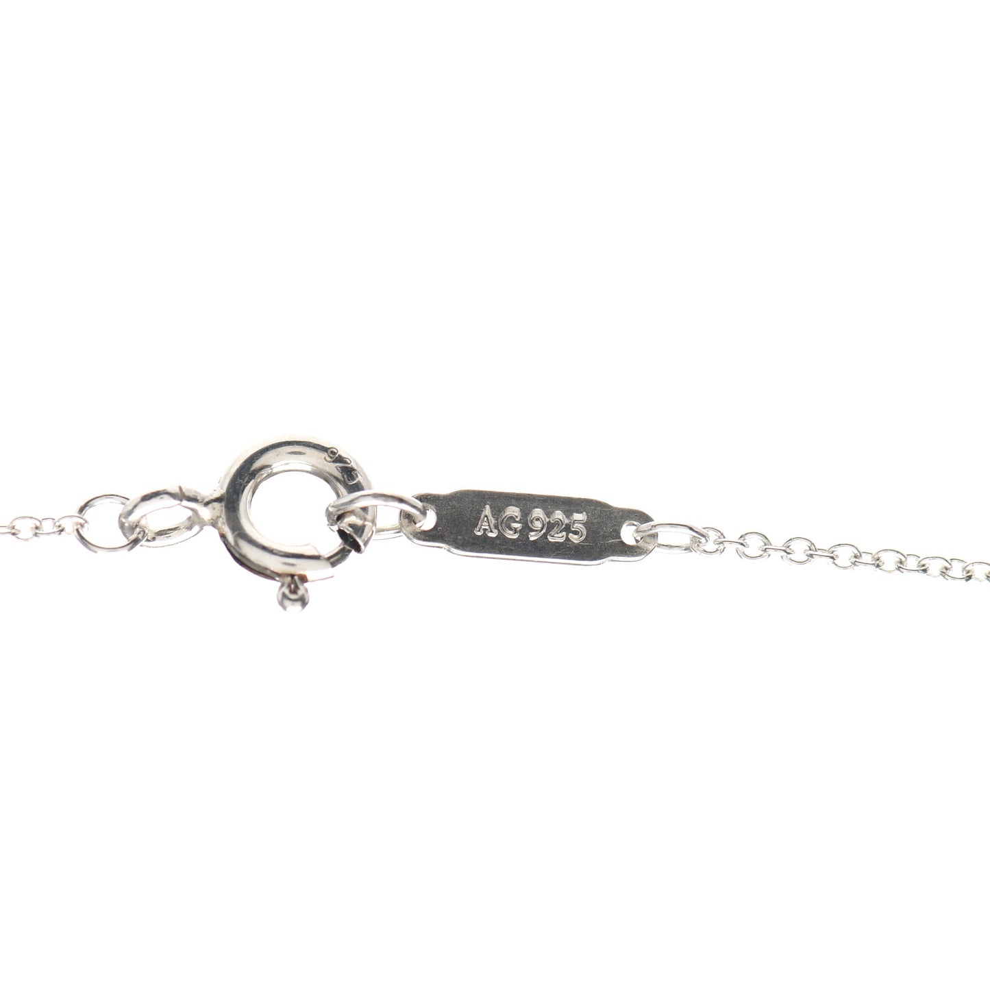 Sterling Silver Diamond 1837 Circle Lock Necklace