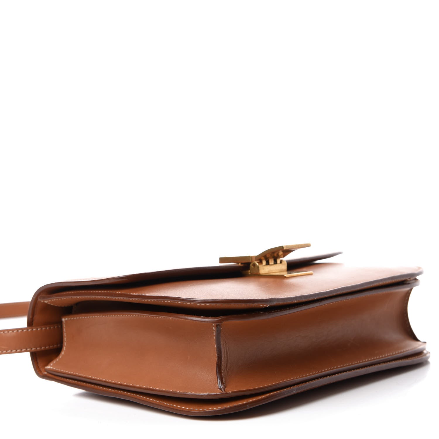 Celine Smooth Calfskin Medium Classic Box Flap Bag Camel 4 of 13