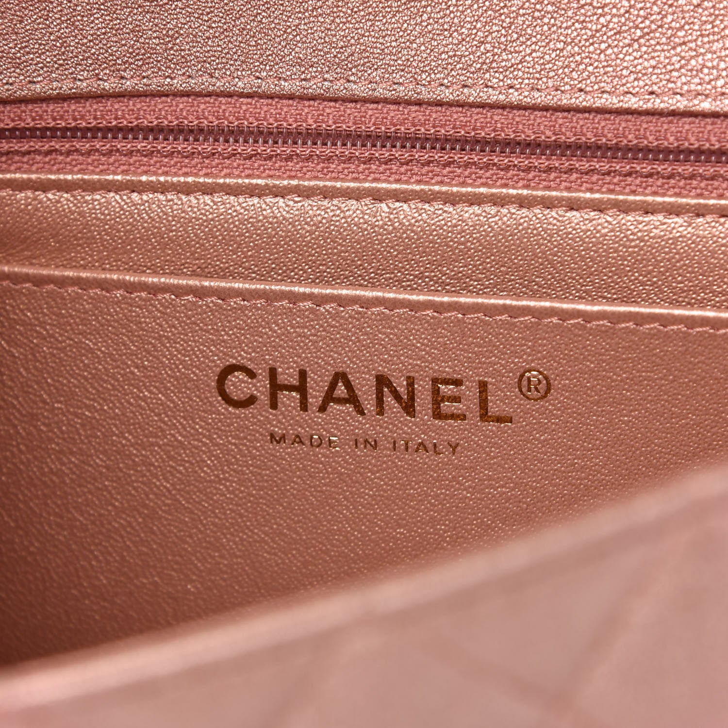 Chanel Metallic Lambskin Quilted Ombre Mini Rectangular Flap Pink 17 of 25