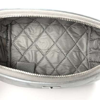 Chanel Metallic Lambskin Quilted Reissue Cosmetic Case Silver 4 of 8