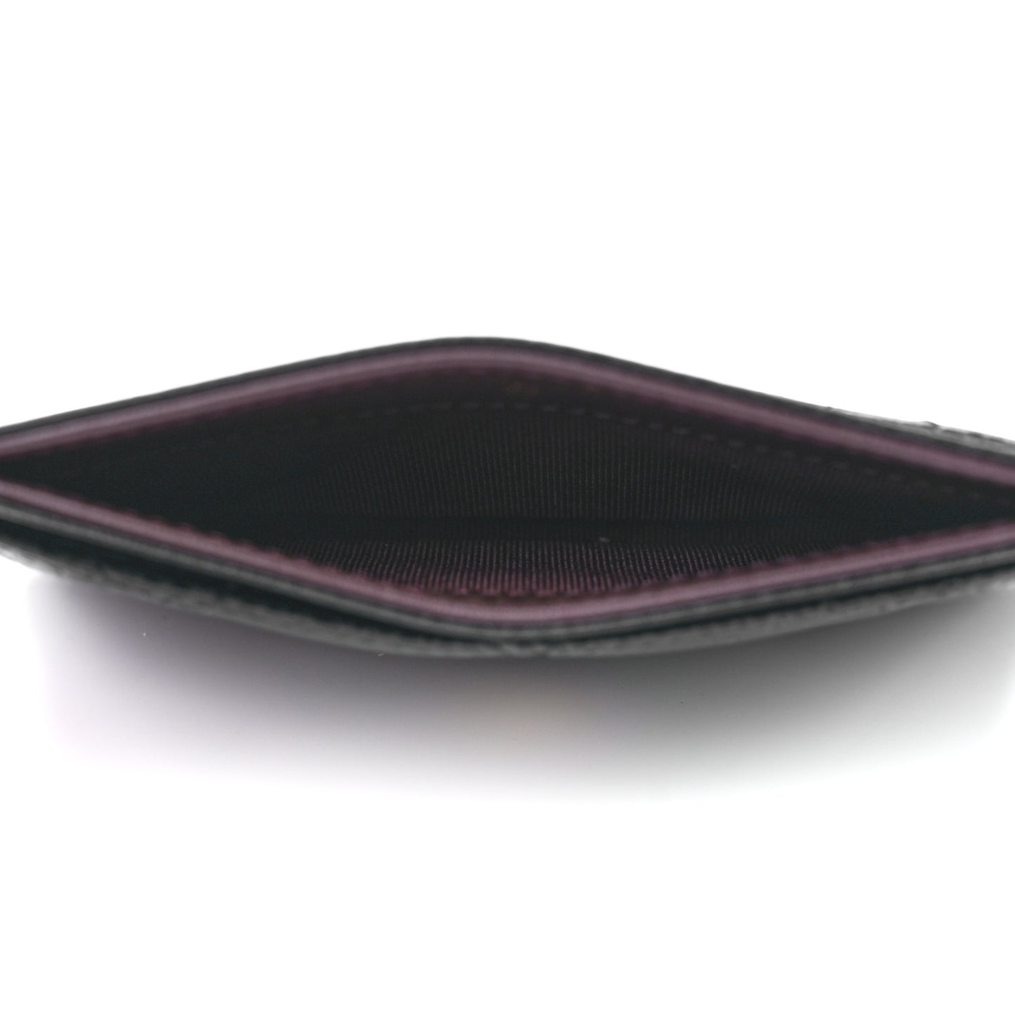 Caviar Quilted Card Holder Black
