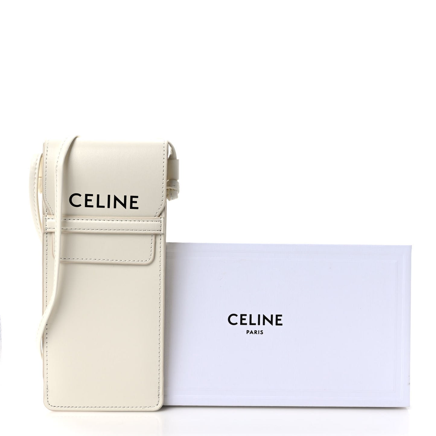 Smooth Calfskin Sunglasses Pouch White
